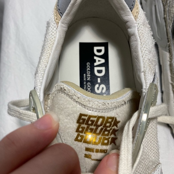 Golden GOOSE *NEW* Dad Star Sneakers white and grey suede with white star Sz 38 - Picture 16 of 17